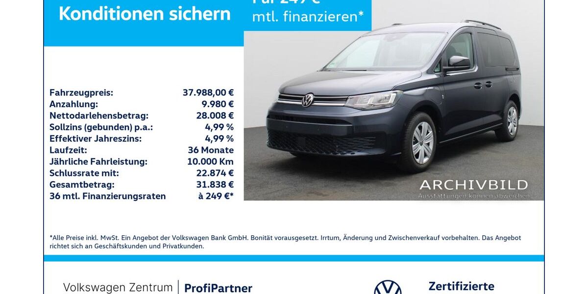 VW Caddy 13.851 km 37.988 &euro; Leverkusen 51379