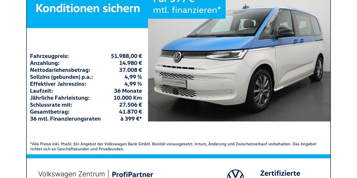VW T7 Multivan 35.338 km 51.980 &euro; Leverkusen 51379
