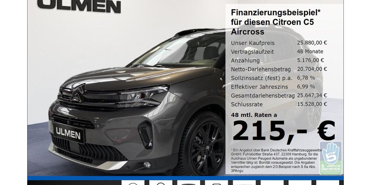 Citroen C5 Aircross 5.915 km 25.880 &euro; Düsseldorf 40233