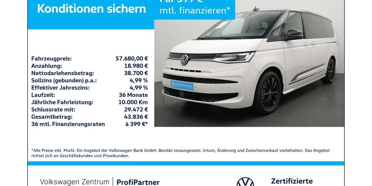 VW T7 Multivan 1.009 km 57.680 &euro; Leverkusen 51379